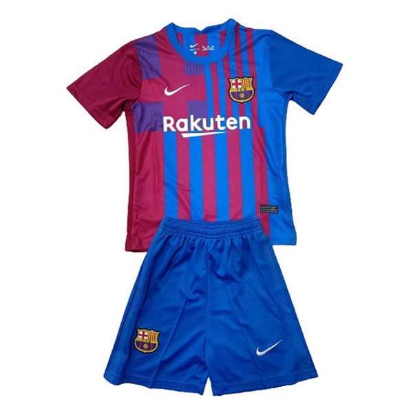 Maillot Football Barcelone Domicile Enfant 2021-22 Bleu Rouge